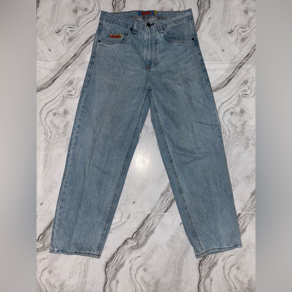 Empyre relax light blue jeans. The length from waist down 38, inseam 26.